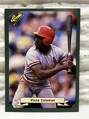 1987 Classic Baseball Board Game #30 Vince Coleman Baseball Card Stl. Cardinals