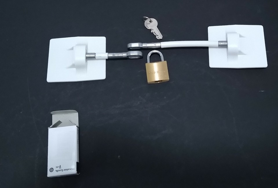 Refrigerator Door Lock Kit Mini Fridge Locker Guard W/O Padlock For
