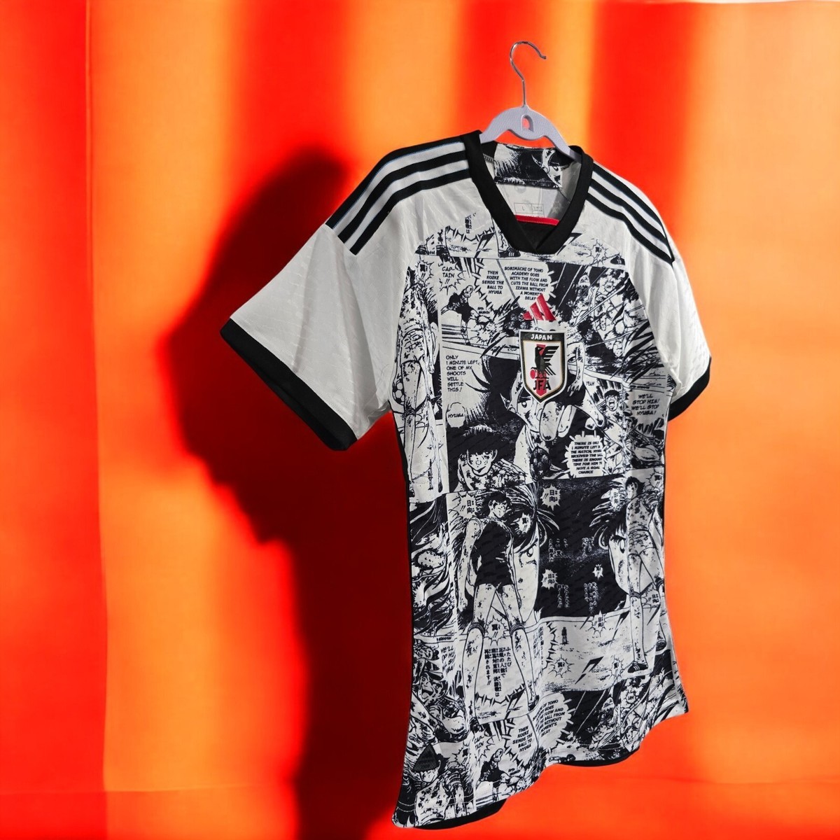 JAPAN ANIME CAPTAIN TSUBASA - White - Athletic - XL Slim Fit