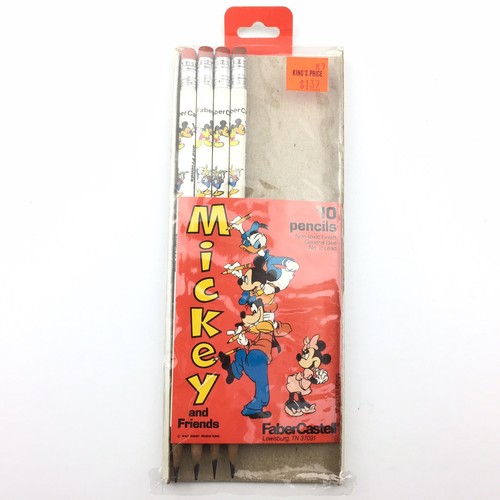 4 Vintage Faber Castell Disney Mickey and Friends Bleistifte gespitzt USA - Bild 1 von 5