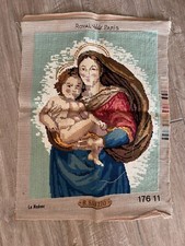 Quadro Su Tela A Punto Croce Madonna
