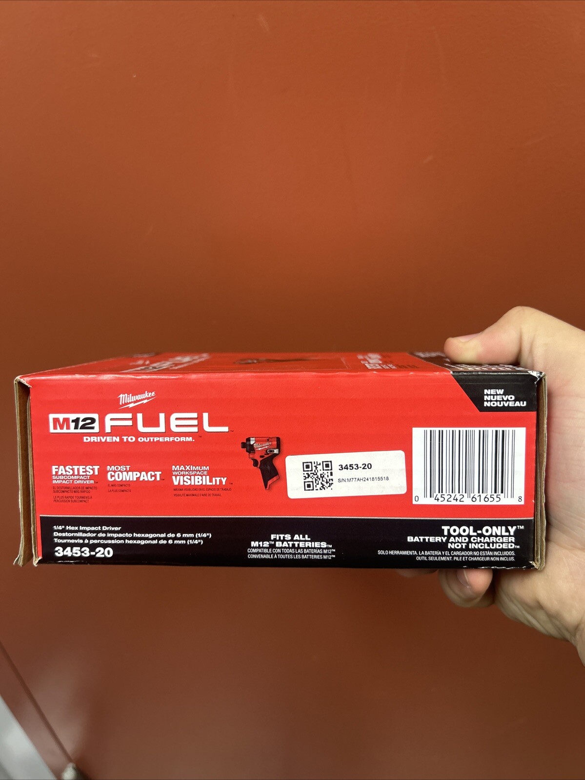 Milwaukee M12 Fuel 1/4in Hex Impact Driver Tool Only (345320