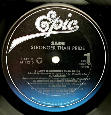 欧LP Sade Stronger Than Pride 4604971 Epic /00230 Amazon.com: Stronger Than Pride: CDs & Vinyl