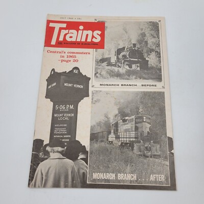 Trains The Magazine of Railroading July 1965 Railroads Tracks Model Magazine