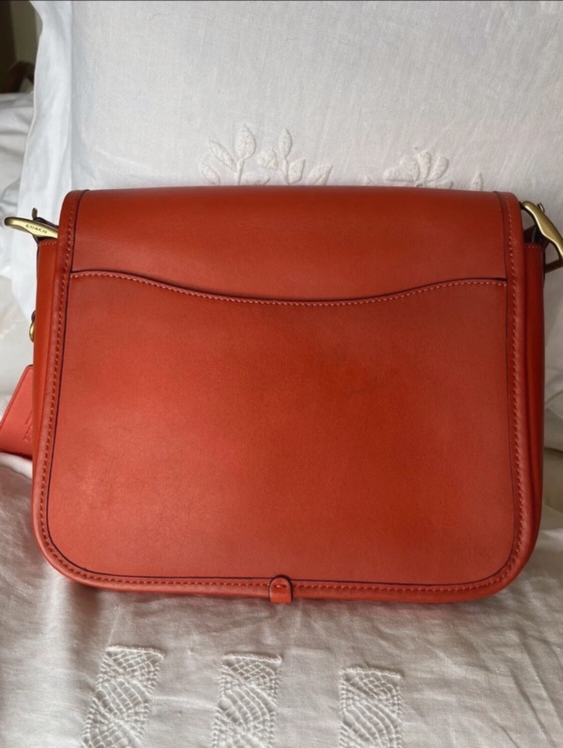 Rare Coach Originals Rambler in Mango Orange Leather 89127 Shoulder Bag Purse 🧡 image 7