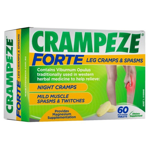 Crampeze Forte Leg Cramps & Spasms 60 Tablets Night Cramps Twitching