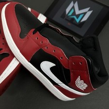 Preços baixos em Jordan 1 Mid Black Red | eBay Preços baixos em Jordan 1 Mid Black Red | eBay