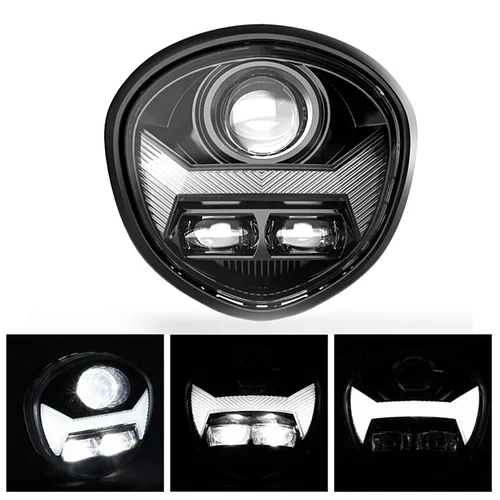LED Headlamp High Low Beam for Yamaha V STAR 1300 TOURER DELUXE XVS1300 A CT CTF - Foto 4 di 15