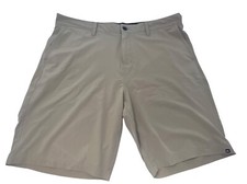 Quiksilver Amphibian Khaki Mens Walkshorts Size 38 Cotton Spandex Blend