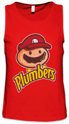 Super Plumbers Men Tank Top Super Fun Mario Geek Nerd Gamer Games Gaming
