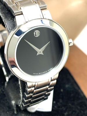 Movado Womens Watch 0607280 Stiri Swiss Quartz Black Dial 