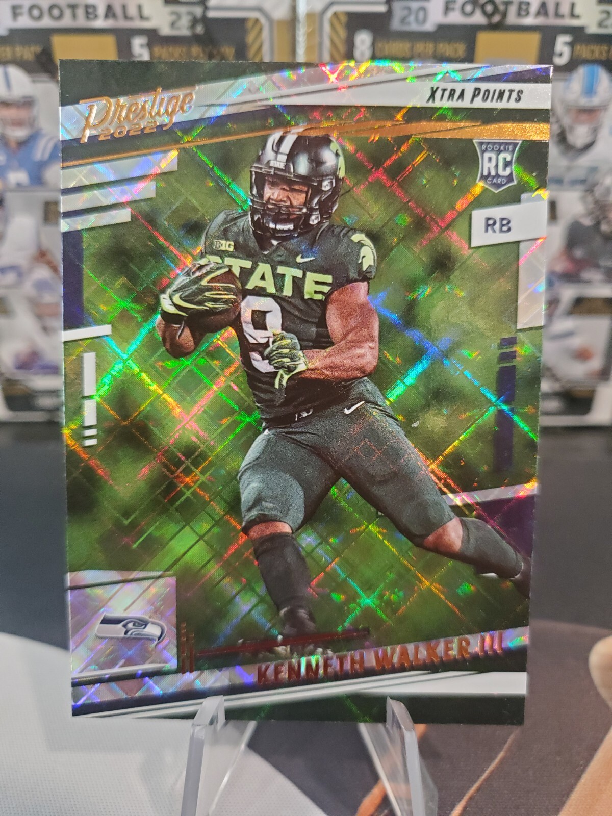 Kenneth Walker III 2022 Panini Prestige Xtra Points Diamond #314 - Rookies