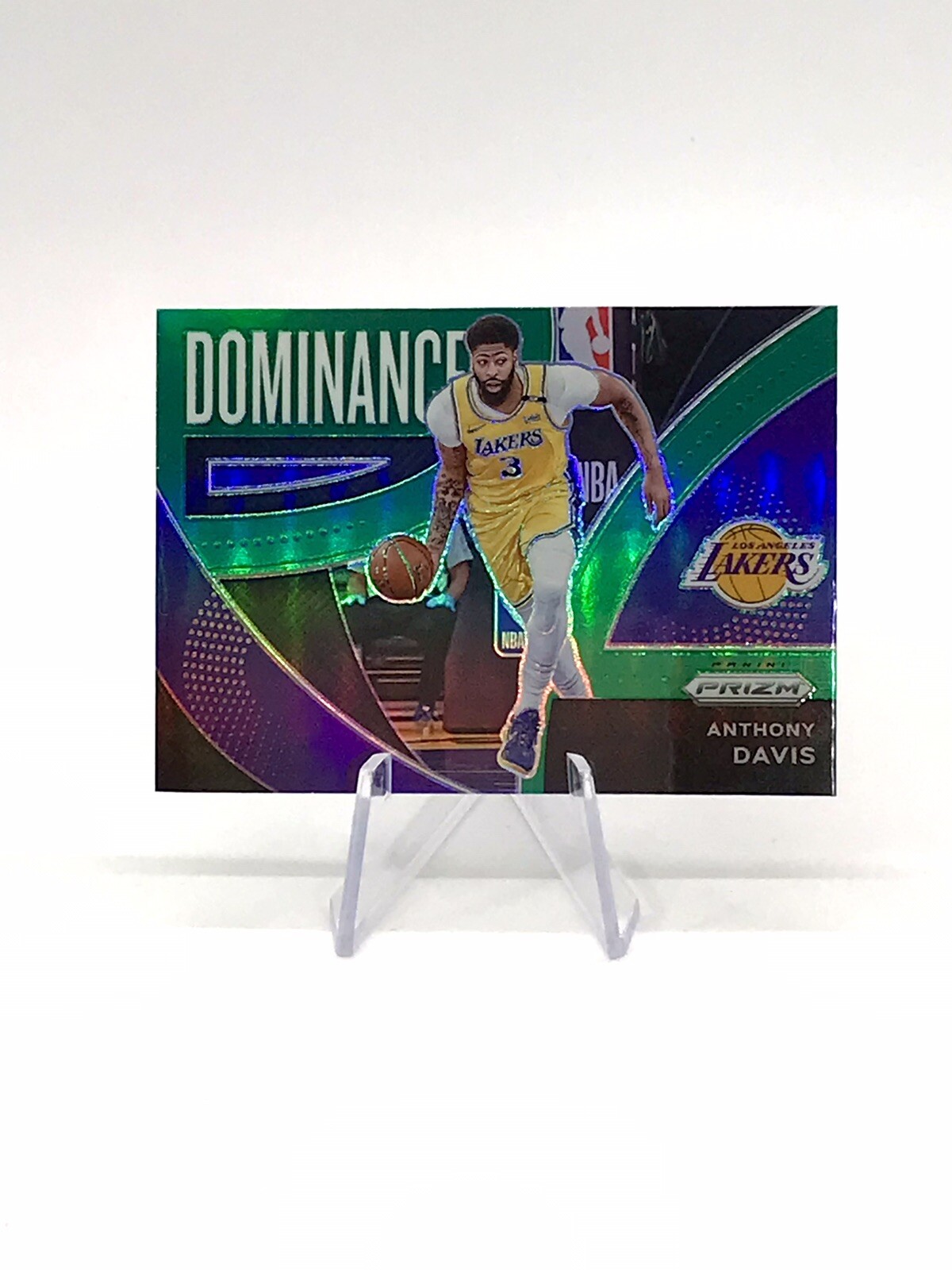 2021-22 Prizm Anthony Davis Dominance Green Prizm Card Rare Los Angeles Lakers