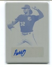 2022 Leaf Perfect Game Alex Valentin Rookie Auto Yellow Printing Plate 1/1
