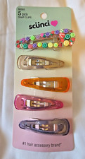 Scunci Snap Clips 5 Clips 2 Sets Solids  Fruits 10 Pieces Total Hair Clips