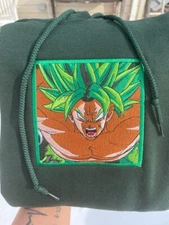 Embroidered broly dragon ball super anime hoodie embroidery
