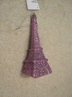 Paris Eiffel Tower Ornament Pink With Tags Christmas Holiday Travel Paris Eiffel Tower Ornament Pink With Tags Christmas Holiday Travel