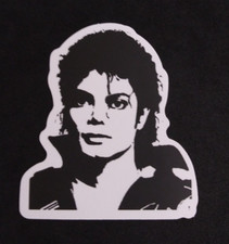 Black  White Close-Up Michael Jackson Sticker 2.75" x 2.38" U 