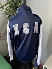 USA Soccer Jacket Size Medium Men Red Blue White Full Zip Track Jacket