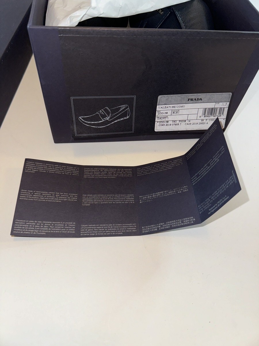 Prada Spazzolato Rios Calzature Uomo Navy Blue Size 11.5 Prada Spazzolato Rios Calzature Uomo Navy Blue Size 11.5 | eBay main image 2