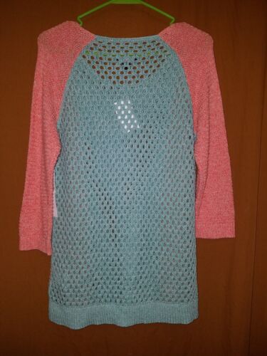 TRIBAL Tunic Sweater, Womens Sz S, Multicolored, Scoop Neck, Cotton Blend, NEW - Picture 2 of 11