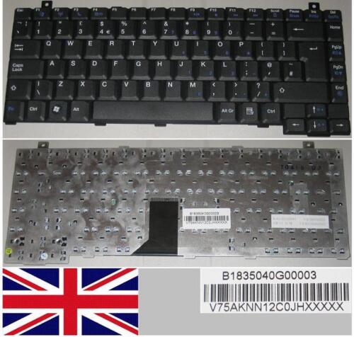 Keyboard Qwerty UK GATEWAY MX3700 MX3000 W340UA V020303AK1 B1835040G00003 Black