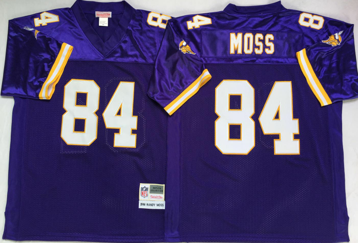 Vintage Randy Moss #84 Vikings Throwback Stitched Jersey | eBay