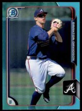 2015 Bowman Chrome Sky Blue Refractor Braxton Davidson Atlanta Braves #186