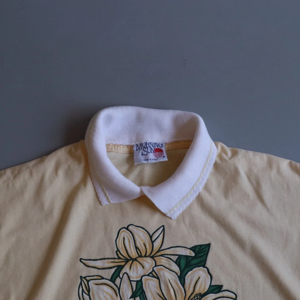 Camisa Vintage Cuello Abuela Grannycore Primavera Flores Floral Pascua Lirio Grande Foto 2 de 4