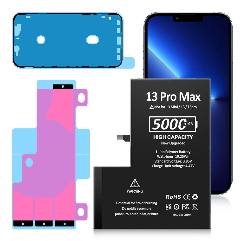 Smartex® Batteria compatibile con iPhone 13 Pro Max | Capacità 4352 mAh | Batteria di Ricambio senza Cicli di Ricarica | 24 Mesi di Garanzia