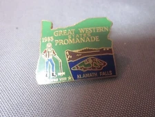Vintage '83 RAILROAD Train OREGON GREAT WESTERN STATES Promenade BUNYON V222 PIN
