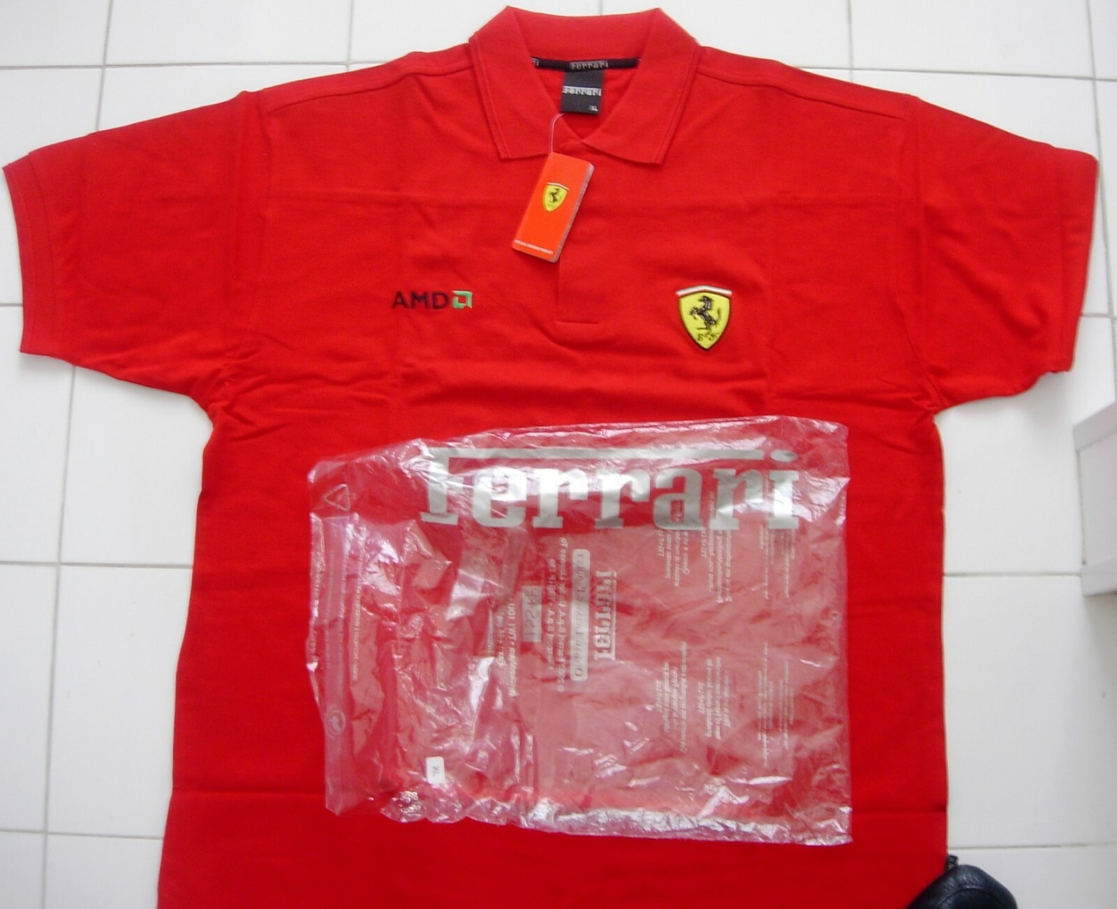 FILA Polo T SHIRT SCUDERIA FERRARI XL originale