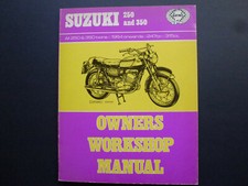 Manuel d'atelier du propriétaire Suzuki 250 et 350 Haynes 1964-1973 - Vintage britannique