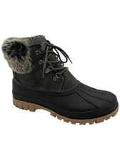 Lamo Lined Lace-Up Winter Boots Brielle Charcoal