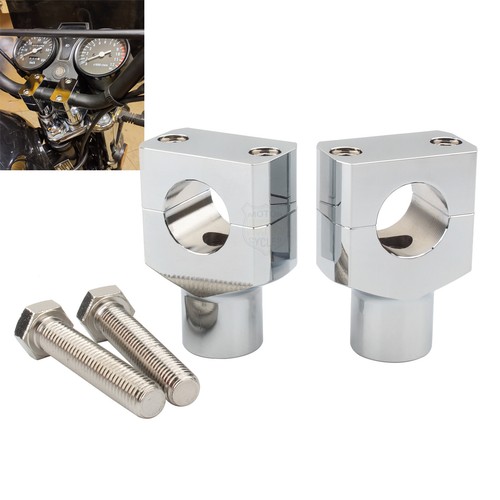 1" Motorcycle Handlebar Handle Bar Mount Adapter Risers Clamp For Harley Suzuki - 第 1/8 張圖片