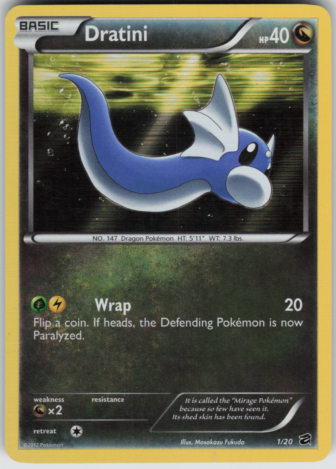 Pokemon Dratini (1) Holo Rare Dragon Vault 1/20 NM