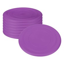 8Pcs 7 Inch Flying Disc Soft Silicone Sports Playing Disk, Purple