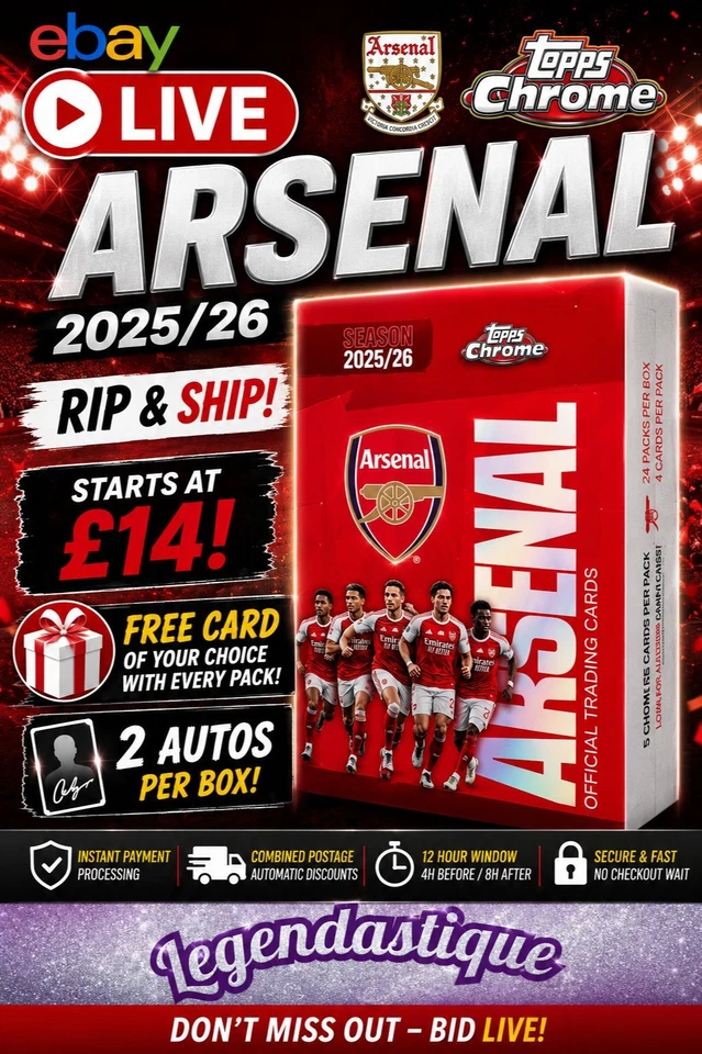 ARSENAL TOPPS RIP N’SHIP & PERSONALS