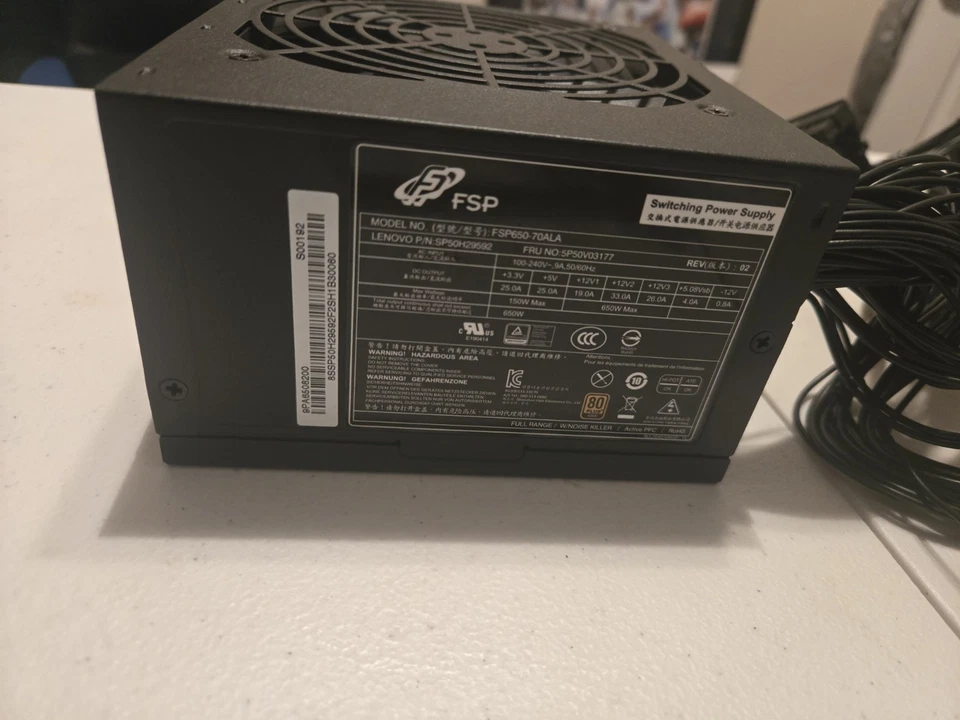 FSP650-70ALA Genuine Lenovo Legion T5, T7 - 650W 80+ Gold  ATX - Image 4 of 4