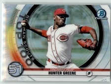 2020 Bowman Chrome HUNTER GREENE Scouts Top 100 Refractor #BTP-51 Reds