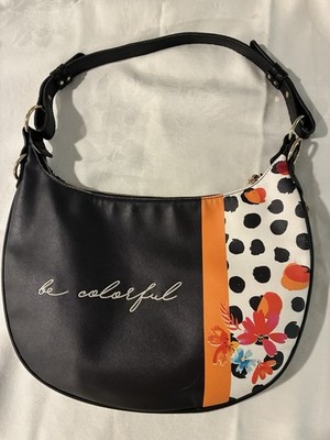 Desigual Black Zip Purse with Multicolors-''Be Colorful''
