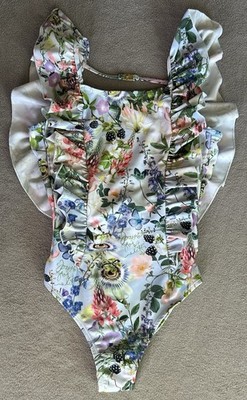 MOLO KIDS - ONEPIECE SWIMSUIT | FLORAL PATTERN - GIRLS 10y - NEW W/CROTCH GUARD