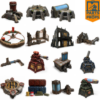 Wargaming Gelände kompatibel mit Warhammer 40k - Verteidigung Industrietürme