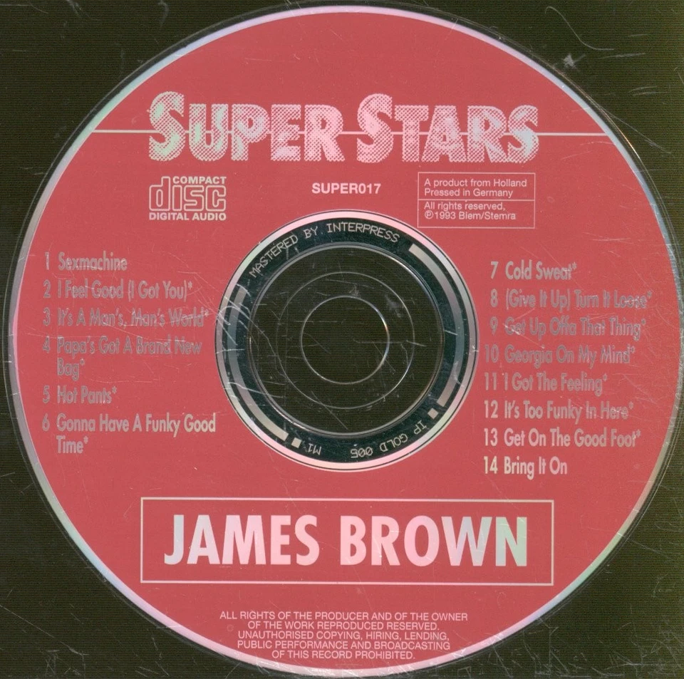 James Brown Super Stars CD Niederlande Super Stars 1994 SUPER017 - Bild 3 von 3