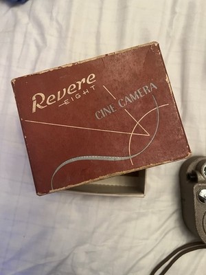 Vintage 1940s Revere Eight Model 88 8mm Movie Camera W/box, Filter