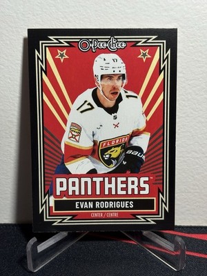 2025-26 O-Pee-Chee Hockey EVAN RODRIGUES #112 RETRO BLACK BORDER SP 014/100