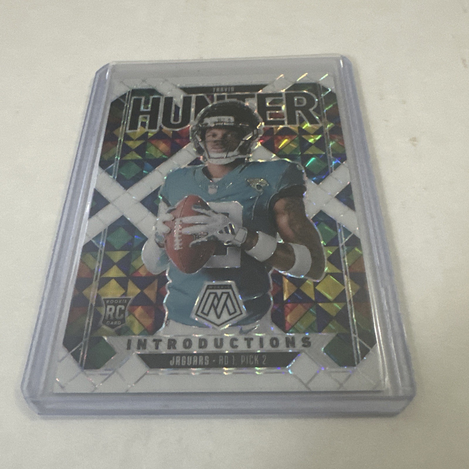 2025 Panini Mosaic Introductions Travis Hunter White /25 Rookie RC