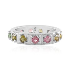 Multicolor Turmalin Silber Ring