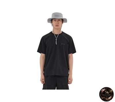 Snow Peak Thin-tech Woven Short Sleeve TL Black T-Shirt