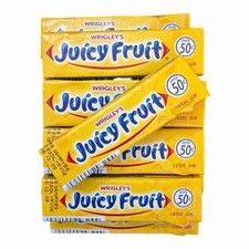 Wrigley's Juicy Fruit Chewing Gum 5 Sticks 10 Packs Free Shipping
